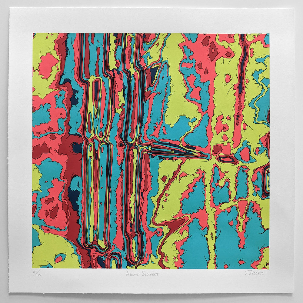 Atomic Sediment Regular Edition limited edition screen print by John Dobbie