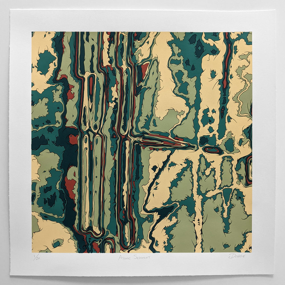 Atomic Sediment Variant Two Edition limited edition screen print by John Dobbie