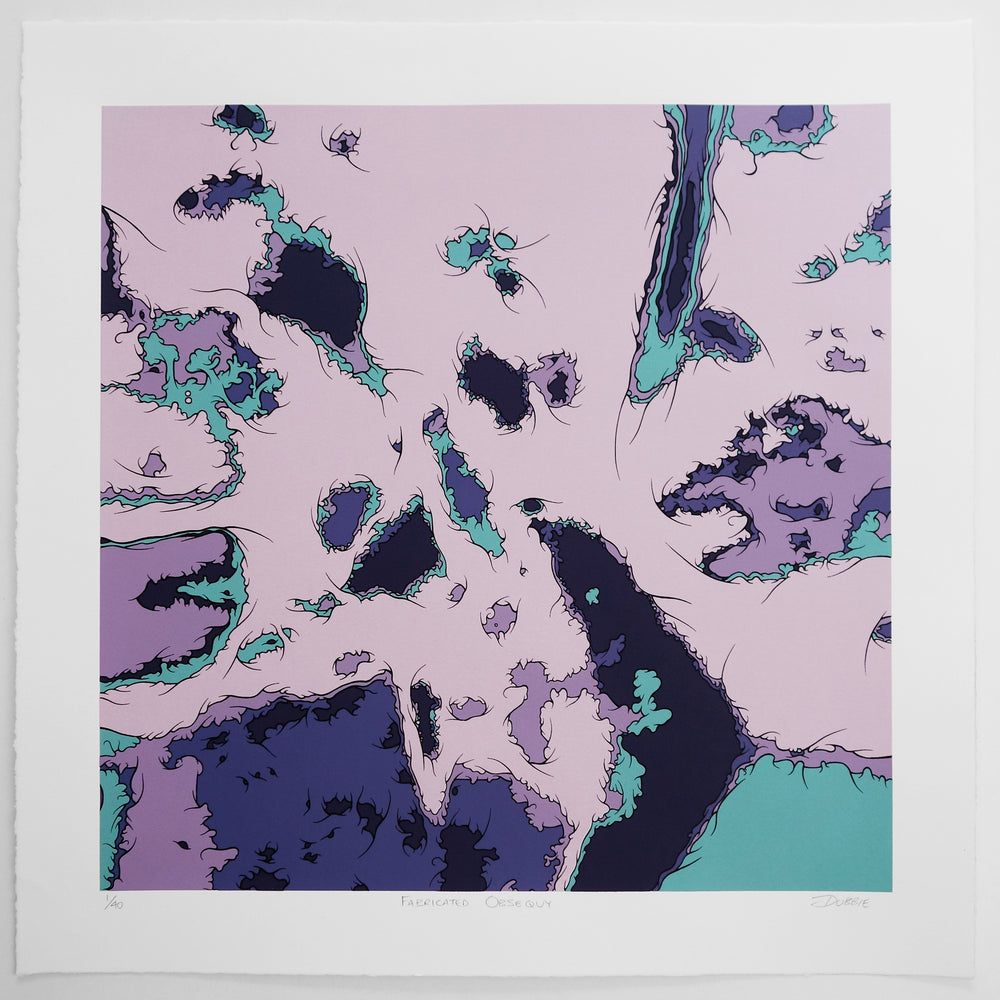 Fabricated Obsequy Variant One Edition limited edition screen print by John Dobbie