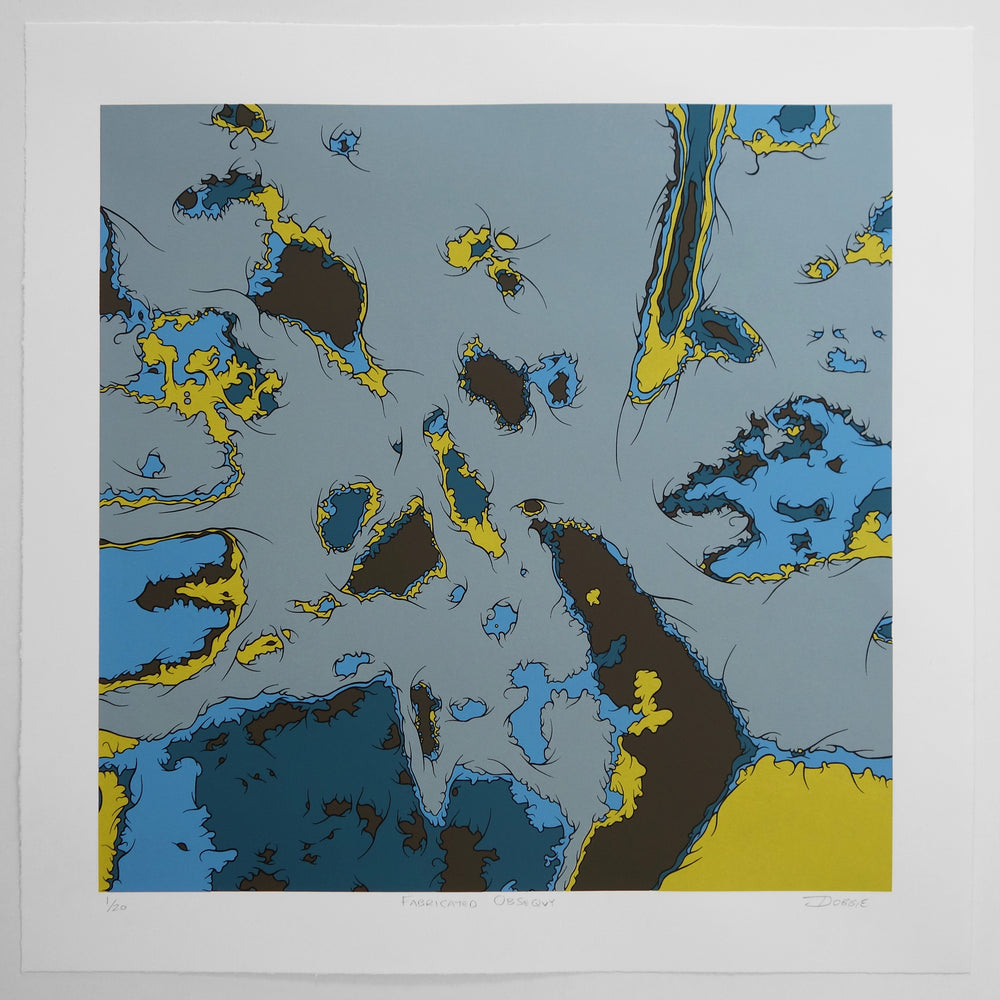 Fabricated Obsequy Variant Two Edition limited edition screen print by John Dobbie