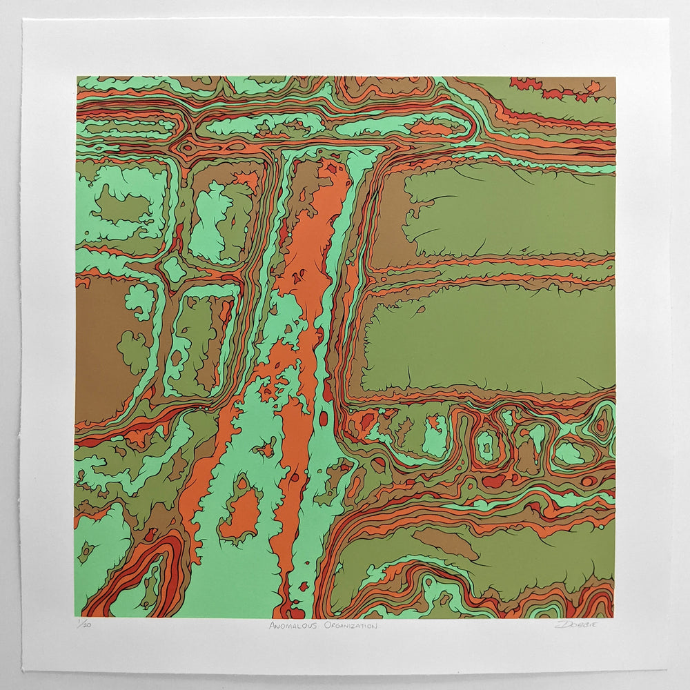 Anomalous Organization Variant Two Edition limited edition screen print by John Dobbie