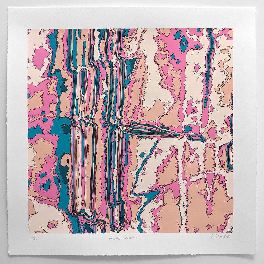 Atomic Sediment Variant One Edition limited edition screen print by John Dobbie