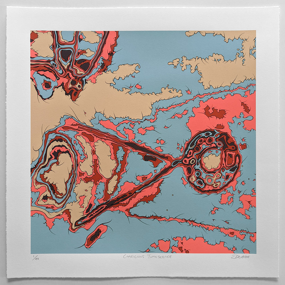 Capricious Tumescence Variant One Edition limited edition screen print by John Dobbie