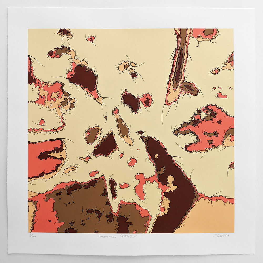 Fabricated Obsequy Regular Edition limited edition screen print by John Dobbie